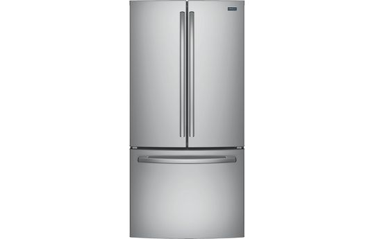 image of an affordable stainless double door refrigerator